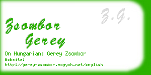 zsombor gerey business card
